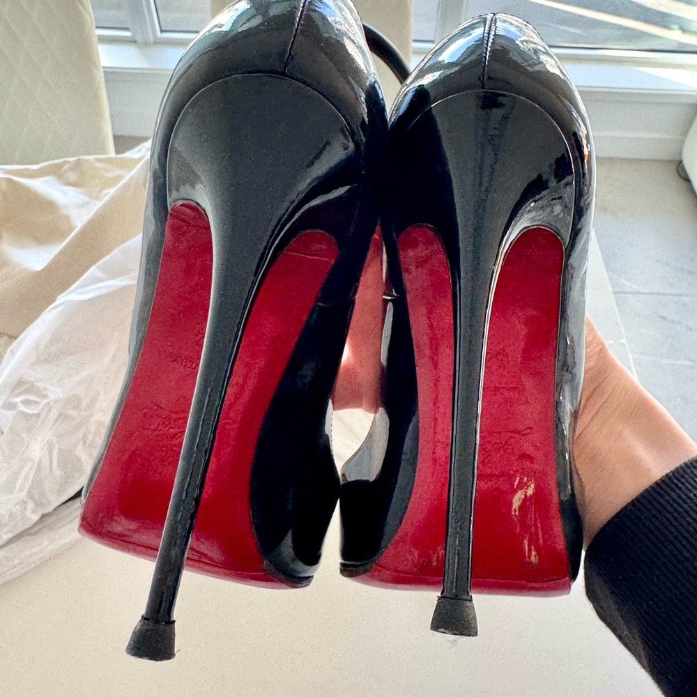 Christian Louboutin So Kate 120 mm Black and Red Heels 8.5 size